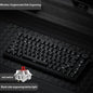 82-Key Hot-Swappable Mechanical Keyboard with Rotary Volume Knob, USB Wired & 2.4GHz Wireless, Monochrome Backlight