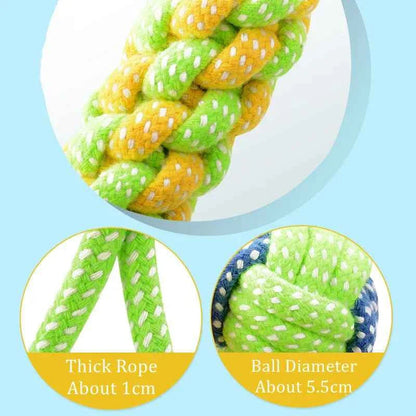 Interactive Cotton Rope Dog Toys for Puppies & Adults