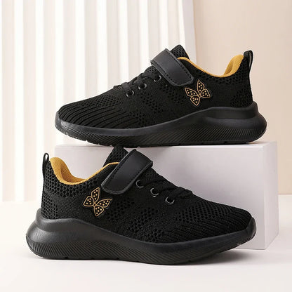 Girls’ Casual Sneakers with Polyester Upper, Sizes 28–40
