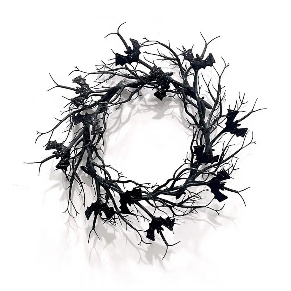 Halloween Crow Thorns Dead Branch Wreath – Realistic Spiked Branch Garland for Haunted House, Door & Horror Decor – 25cm & 45cm