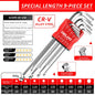 Long Metric Allen Key Set with Sleeve Universal Torque Hex Wrenches & Screwdriver for Motorcycles and Bicycles