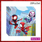 Spiderman Kids Birthday Party Supplies - Disposable Tableware Set with Plates, Cups, Napkins & Favor Bags