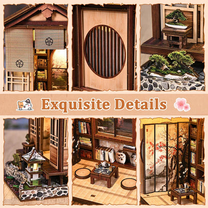New Moss Lamp & Garden DIY Wooden Bookend 3D Puzzle - Hand Assembly Miniature House Model, Home Decor, Christmas  Black Friday