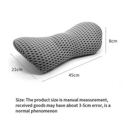 Breathable Memory Foam Lumbar Pillow - Ergonomic Waist Support for Car Seat & Bed