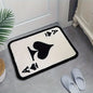 VIKAMA Ace of Spades Carpet Creative Rug Doormat Welcome Mat Kitchen Rug Bathroom Mat Rug For Bedroom Carpet For Live Room Home