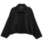 Women’s Suede Bomber Jacket – Cropped Racing Style