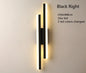 Modern Dimmable LED Wall Sconce 50 cm x 8 cm (19.7 in x 3.1 in) Acrylic Shade Bedside Wall Lamp – Gold / Black