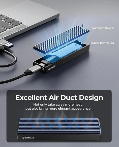 M.2 NVMe & SATA SSD Enclosure USB-C 10Gbps/20Gbps — 2230–2280 Supported