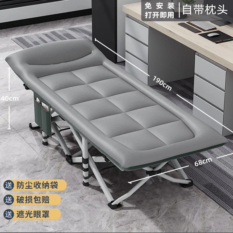 Camping Cot Comfortable with Pad Portable Folding Bed for Sleeping