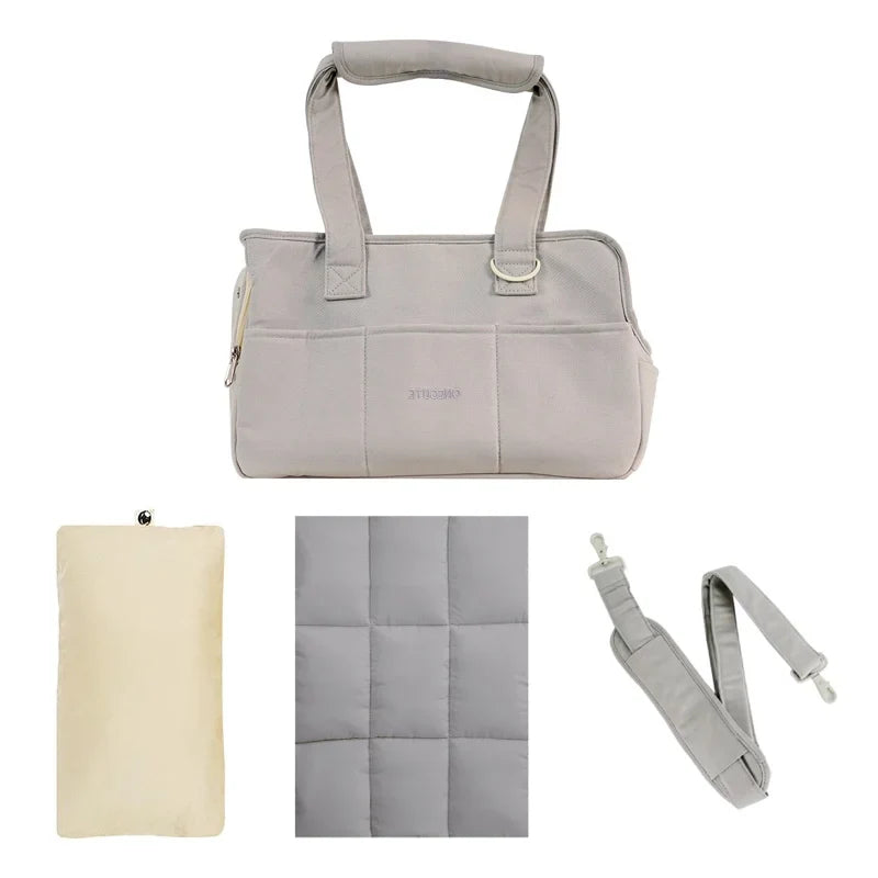 Portable Cotton Pet Sling Carrier for Small Dogs & Cats – Shoulder Handbag, Small 34×17×25cm (13.4×6.7×9.8in) & Medium 43×19×31cm (16.9×7.5×12.2in)