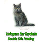 Personalized Holographic Acrylic Photo Keychain – Custom Transparent Pet & Portrait Charm