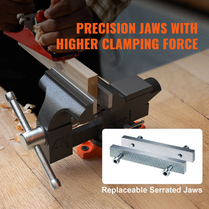 SucceBuy Heavy-Duty Swivel Bench Vise