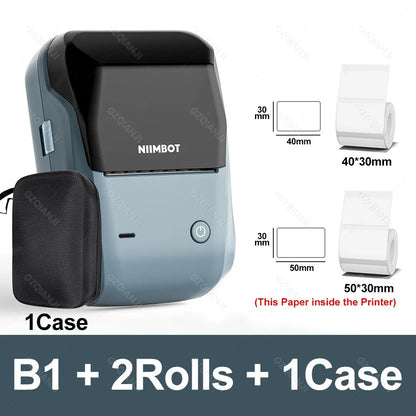 Mini Thermal Label Printer Portable Bluetooth Self-Adhesive Label Maker 2-Inch (58mm) for Round Stickers & Label Rolls