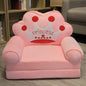 Foldable Kids Cartoon Sofa Bed — Plush Toddler & Baby Seat, Princess Nap Cushion