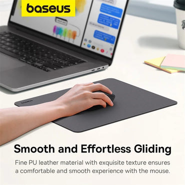 Simple Color PU Leather Mouse Pad Anti-Slip Waterproof Desk Mat 26 x 21 cm (10.2 x 8.3 in) — Office & School Accessories
