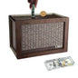 Reusable Wooden Piggy Bank Money Box with Savings Goal and Numbered Slots