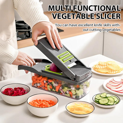 16-in-1 Multifunctional Vegetable Chopper & Kitchen Gadget, Grater, Egg Separator, Peeler, Slicer