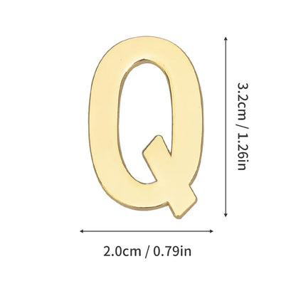 1Pcs Metal Self Adhesive House Number English Alphabet Letters for Apartment Room Door Plate Table Mailbox Number Stickers 3*2cm