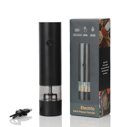 Rechargeable Electric Salt and Pepper Grinder Adjustable Coarseness Large Capacity Auto Spice Mill for Kitchen