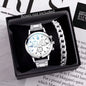 Men's Business Quartz Watch with Stainless Steel Band & Bracelet – 40mm Case (Single or 2-Pack)