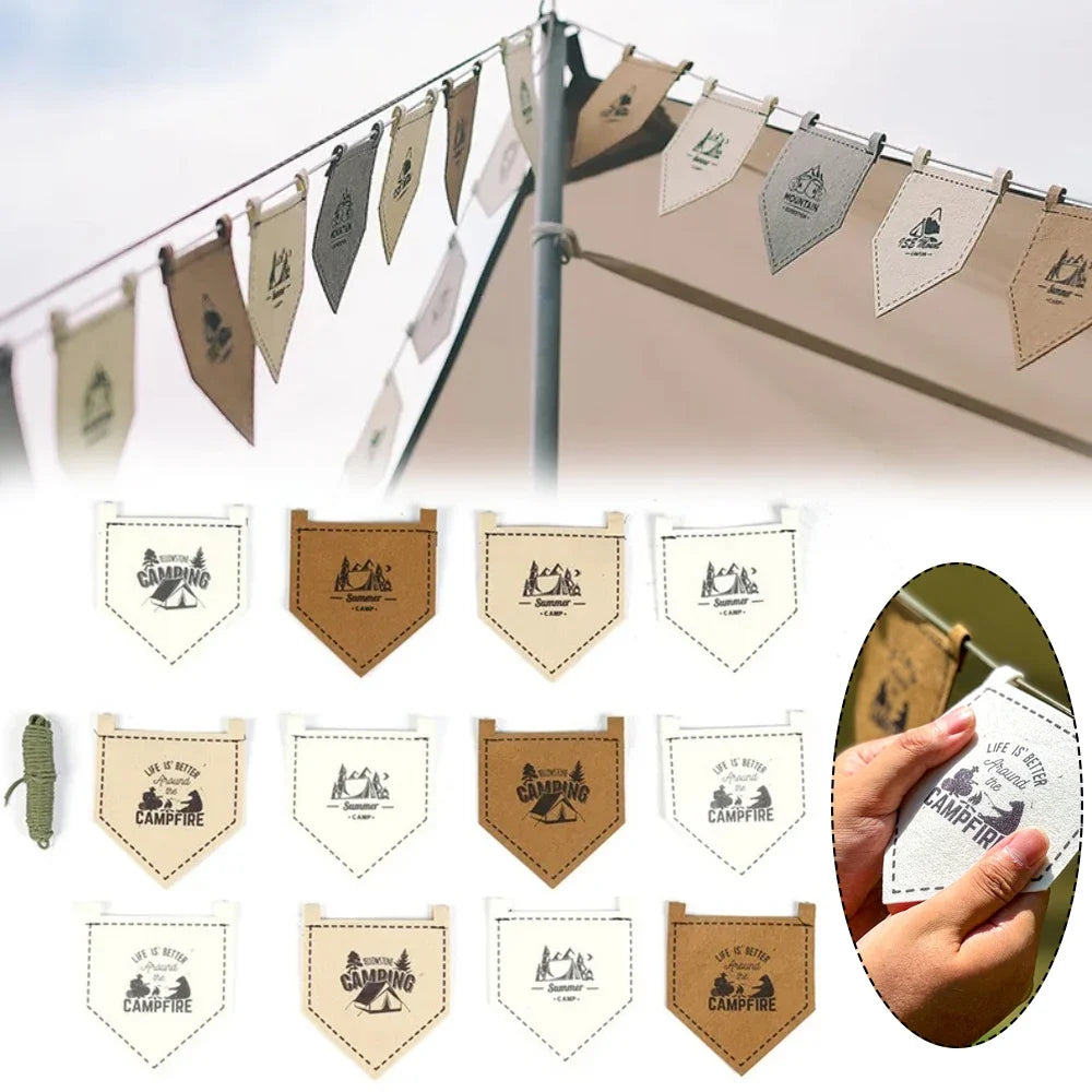 Camping Tent Atmosphere Flag Decoration Scene Layout Flag Outdoor Camp