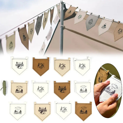 Camping Tent Atmosphere Flag Decoration Scene Layout Flag Outdoor Camp