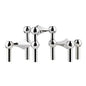 Nordic 3-Arm Metal Taper Candle Holder - Modern Vintage Candelabra for Skinny Stick Candles (Fits ≤1.2 cm / 0.47 in)