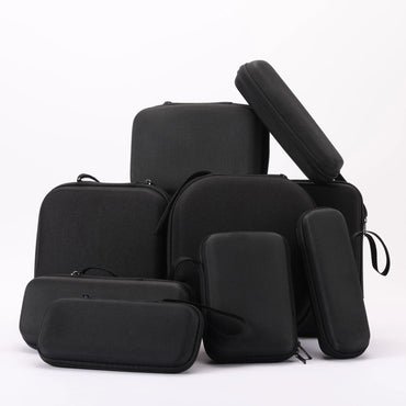EVA Hard-Shell Earphone Case — Mini Portable Zipper Pouch & Cable Organizer for USB, Chargers, Memory Cards