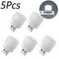 Mini USB LED Night Light - Warm & White Eye-Protection Reading Lamp, Portable USB Plug-In (1/3/5/10 Pack)
