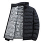 Men's Winter Down Jacket Warm Windproof Hiking Coat Thickened Casual Stand Collar Outerwear