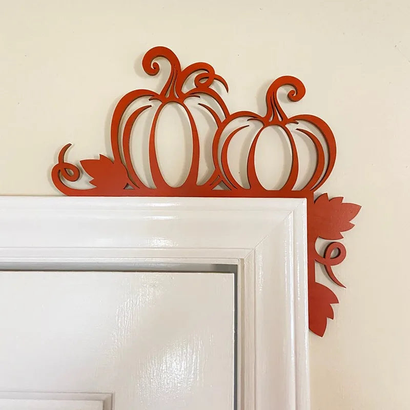 Halloween Wooden Door Frame Corner Decoration – Gothic Spider, Bat & Ghost Ornament for Home Door & Window – 8 Designs