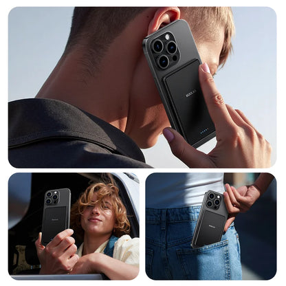 Thin Magnetic 5000mAh Wireless Power Bank 20W Fast Charging MagSafe-Compatible Portable Battery