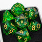 7-Piece Resin Sharp-Edge Polyhedral Dice Set for D&D & RPGs - D20 D12 D10 D8 D6 D4
