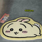 Hachiware Usagi Plush Rug - Soft Non-Slip Anime Floor Mat for Bathroom, Living Room & Car