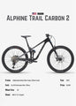 Luxury Mountain Bike Famous Bicycle Parameter Minimalist Poster Canvas Painting Wall Pictures Home Room Decor Bike Lover Gifts