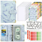 A6 Budget Binder Wallet Organizer — 12 Cash Envelopes, 12 Budget Sheets & 5 Label Stickers (7.84 x 5.2 in / 199 x 132 mm)