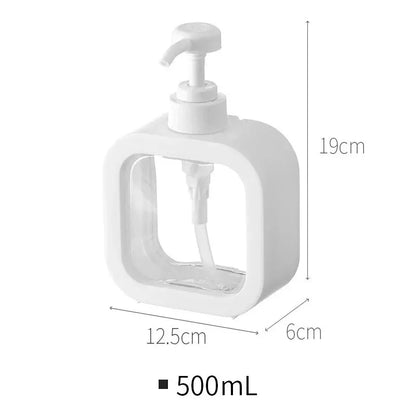 Refillable Pump Dispenser Bottle for Laundry Detergent & Shower Gel, 300ml/500ml