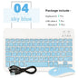 Mini Wireless Bluetooth Keyboard and Mouse — Portable Slim Rechargeable Keyboard for iPad, iPhone, Android Tablets, Samsung, Xiaomi, Mac & Windows
