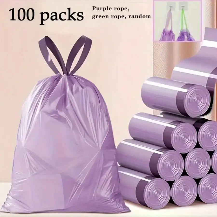 AEHOME Purple Trash Bags, 100 Count, 45 x 52 cm