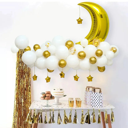 Eid Mubarak Balloons Background Ramadan Kareem Decoration Ramadan Mubarak Islamic Muslim Happy Eid Festival Party Supplies 2025