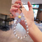 Colorful Macaron Bead Phone Lanyard Wrist Strap - Anti-Lost Short Handheld Mobile Chain for Women