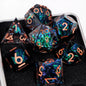7-Piece Resin Sharp-Edge Polyhedral Dice Set for D&D & RPGs - D20 D12 D10 D8 D6 D4
