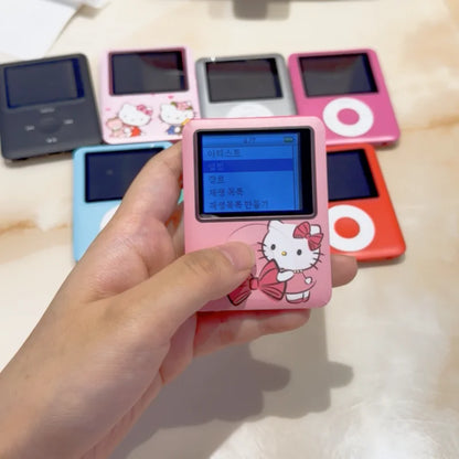 Kawaii Cartoon Mini MP3 Player — Portable Anime Walkman, USB Rechargeable with External Speaker