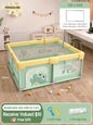 Crocodile Baby Playpen with Storage Bag & Hand Rings – Portable Play Fence for Ball Pit & Toddler Playground