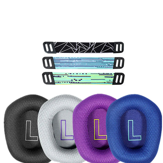 Gaming Headset Replacement Ear Pads & Headband — Soft Foam Leather Cushions, Quick-Install