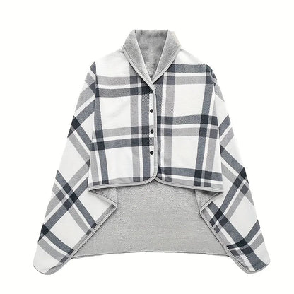 Wearable Blanket Shawl – Flannel Lazy Office Wrap