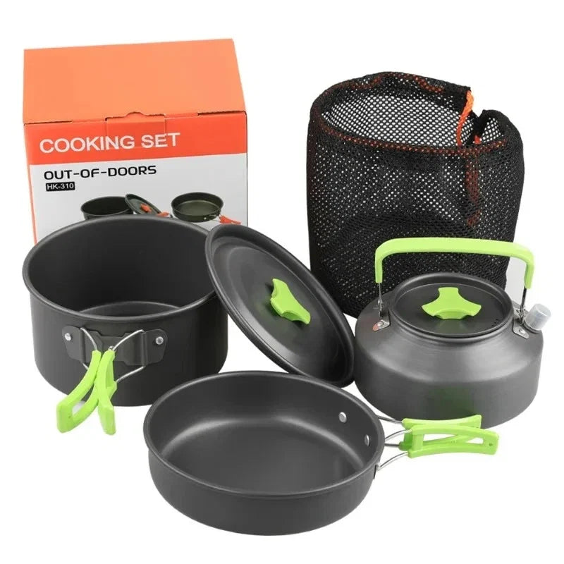 FlipStylez™ Obsidian Gray 3PC Trail-Chef Aluminum Cookware Set