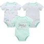 3/6 PCS Baby Cotton Bodysuits Set Short Sleeve Summer Outfits for Newborn Boys & Girls 0–12 Months