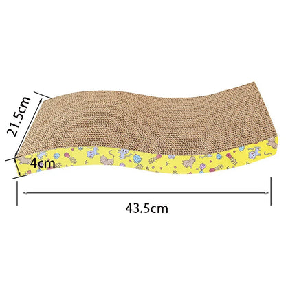 Corrugated Cardboard Cat Scratcher – Double-Sided Catnip Scratch Board for Sofa, Bed & Cushion