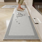 VIKAMA 1/2PC Cartoon Easy To Manage Kitchen Floor Mat Home Long Crystal Velvet Carpet Dirt Resistant and Non-Slip Floor Mat